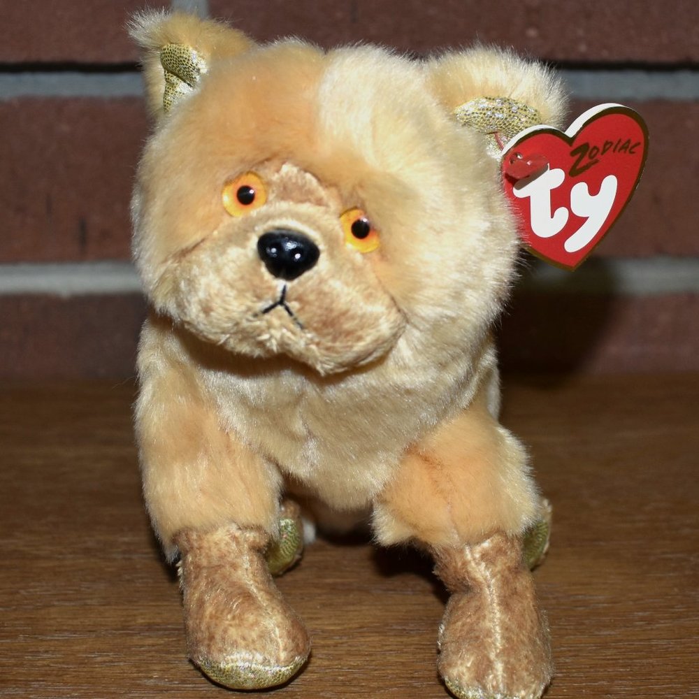 Collectible Ty Zodiac Dog Beanie Baby - Rare and Cosmic! 🌟